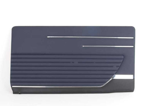 Panel interior de puerta derecha OEM 51411816860 para BMW E30 (todas las versiones de carrocería). Color azul marino/negro. Repuesto original BMW.
