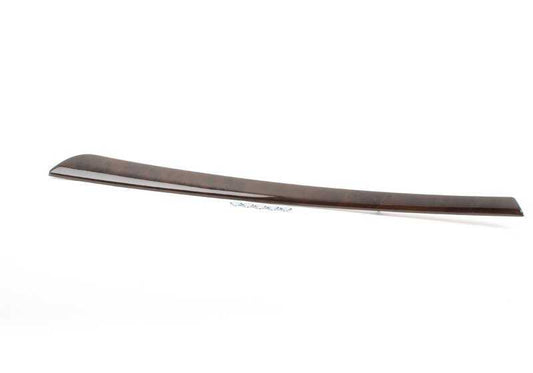 Moldura decorativa interior puerta delantera izquierda madera oscura OEM 51416983777 para BMW E60, E60N, E61, E61N. Original BMW.