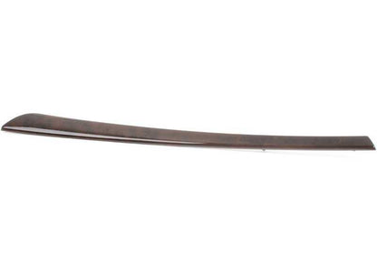 Moldura decorativa interior puerta delantera izquierda madera oscura OEM 51416983777 para BMW E60, E60N, E61, E61N. Original BMW.