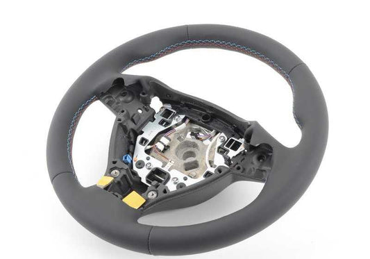 Volante sportivo in pelle con camme di scambio OEM 32337845947 per BMW F10 M5. BMW originale.