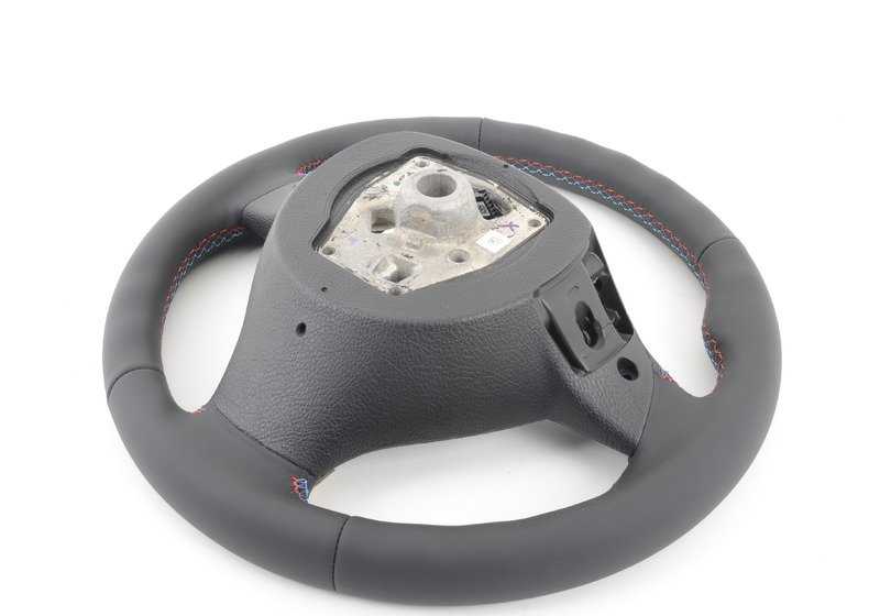Volante sportivo in pelle con camme di scambio OEM 32337845947 per BMW F10 M5. BMW originale.