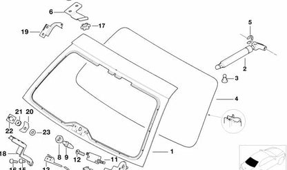 Cerradura del maletero trasero OEM 51248238469 para BMW E39. Original BMW