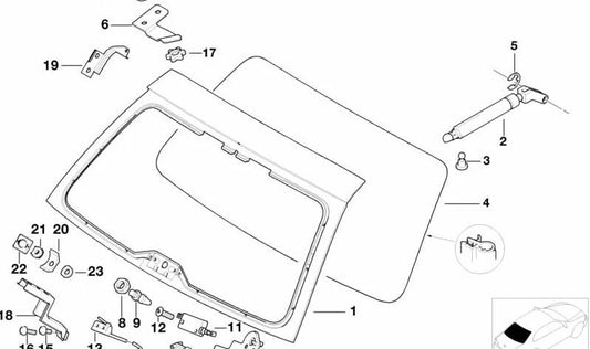 Soporte inferior de puerta OEM 51248212052 para BMW E39. Original BMW.
