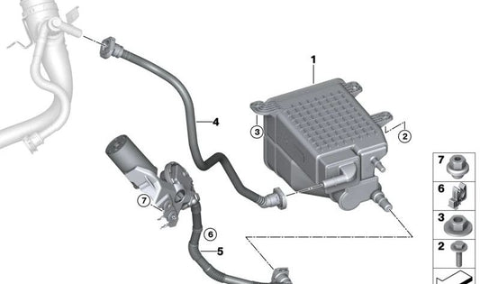 Activated carbon filter for BMW 5 Series G60, G68 (OEM 16139894693). Original BMW