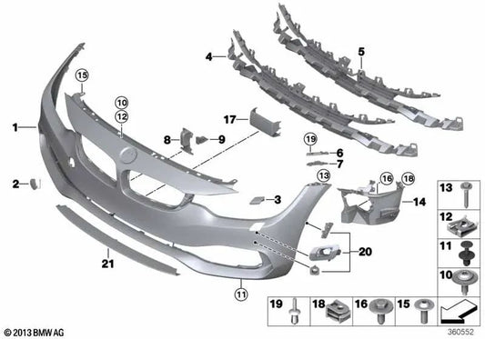 Assento de filtro de ar único para BMW F32N, F33N, F36N (OEM 51117435789). BMW originais.