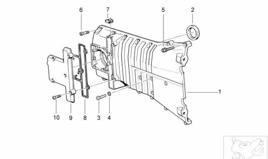 Coperchio della casella di distribuzione OEM 11141460275 per motociclette BMW K1200 GT, K1200 RS, K75, K100 ... e altro. BMW MOTORAD originale.