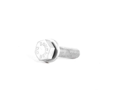 Tornillo hexagonal con arandela M6x25 OEM 11121736603 para BMW E31, E32, E34, E38, E39, E52, E53. Original BMW.