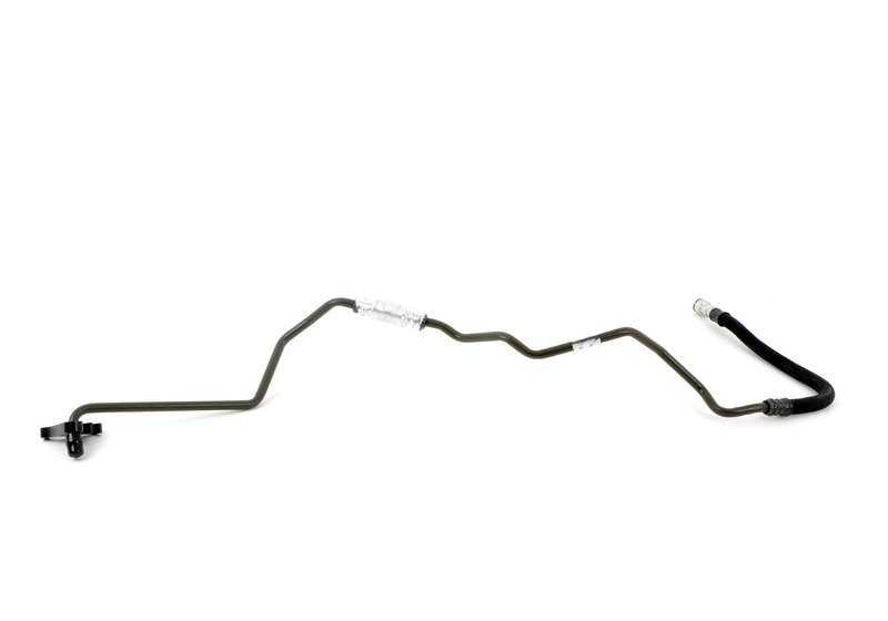 Tubería de retorno del radiador de aceite OEM 17227508029 para BMW E65 y E66 735i, 745i, 735Li, 745Li con motor N62. Original BMW.
