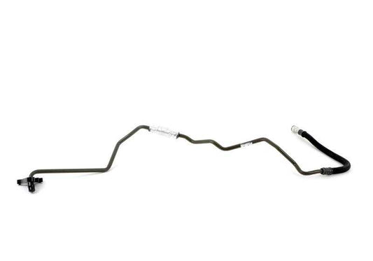 Tubería de retorno del radiador de aceite OEM 17227508029 para BMW E65 y E66 735i, 745i, 735Li, 745Li con motor N62. Original BMW.