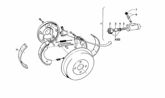 Guardapolvo de freno trasero OEM 34213061731 para BMW E30, Z1. Original BMW.