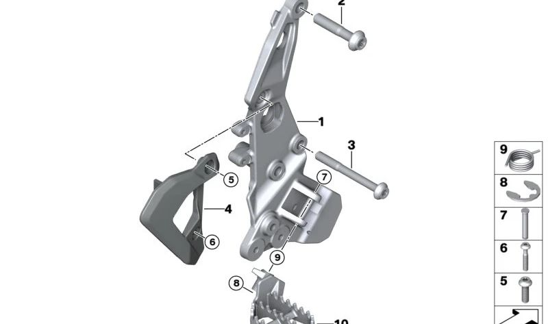 Perno 44 mm OEM 46717675208 para motos BMW F 750 GS, F 800 GS, F 850 GS, K 1200 S, K 1300 S... y más. Original BMW Motorrad.