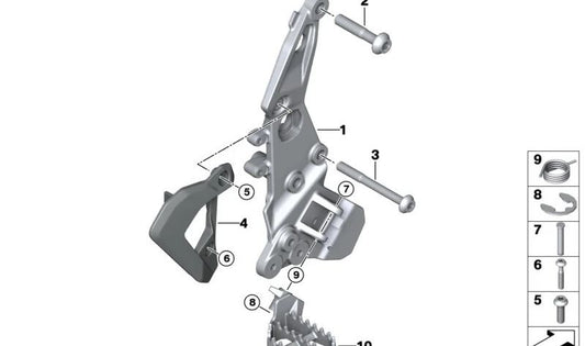 Perno 44 mm OEM 46717675208 para motos BMW F 750 GS, F 800 GS, F 850 GS, K 1200 S, K 1300 S... y más. Original BMW Motorrad.