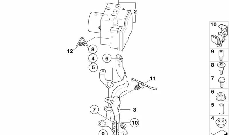 Juego de reparación mecánico de mando ASC OEM 34526787635 para MINI R56, Cooper, Cooper S... y más. Original MINI.