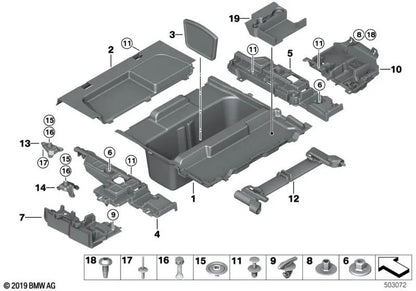 Protective cap with spring for BMW 3 Series F31, F31N (OEM 51477352380). Original BMW.