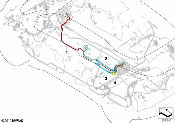 Cable USB3 OEM 61118780216 para BMW i3 I01, i3 I01 LCI. Original BMW.