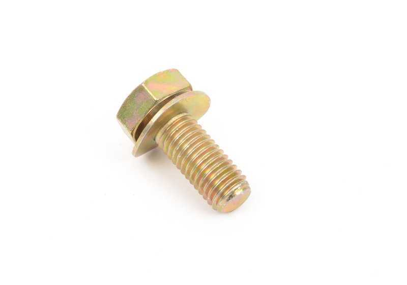 Tornillo hexagonal con arandela OEM 07119913916 para BMW E30, E28, E34, E24, E23, E32. Apto para motor, escape, motor de arranque y asiento. Repuesto original BMW.