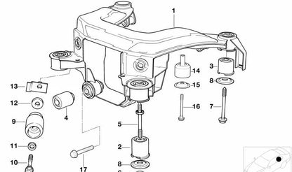 Soporte Silentblock OEM 33319066671 para BMW E36. Original BMW.