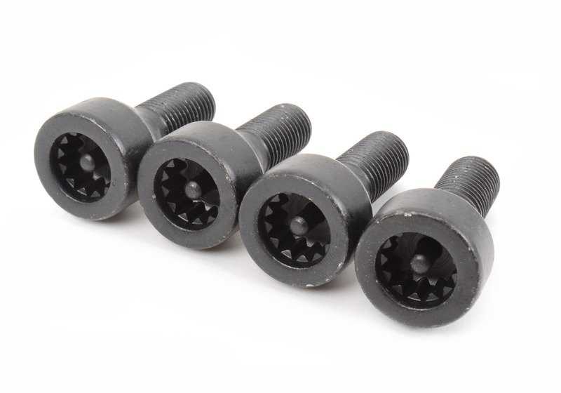 Tornillos / tuercas antirrobo para llantas BMW M12x1.5x26mm. Original de BMW