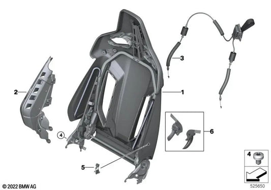 Sblocco del telaio di backup sinistro per BMW G82, G83, F91, F92 (OEM 52108067475). BMW originale
