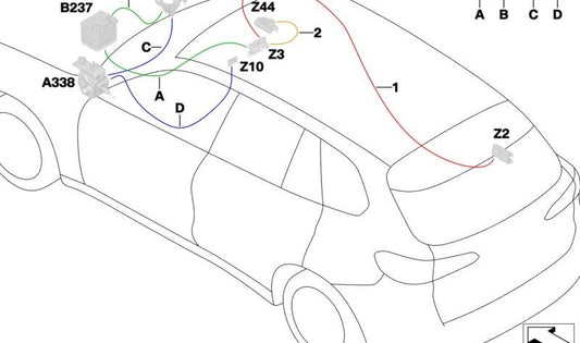 Cable B+ con Cable de Reparación para BMW (OEM 61115A5BF51). Original BMW