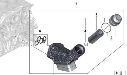 Tapón del filtro de aceite para BMW Serie 1 F20N, Serie 1 F21N, Serie 2 F22, F23, G42, Serie 3 F30N, F31N, F34N, G20, G21, Serie 4 F32, F33, F36, G22, G23, G26, Serie 5 G30, G31, G38, G60, Serie 6 G32, Serie 7 G11, G12, G70, Serie 8 G14, G15, G16, X3 G01,