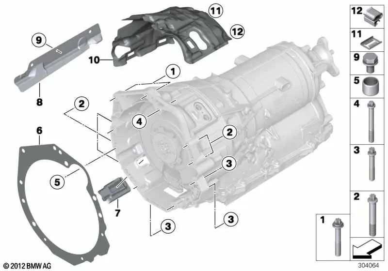 Closing cover for BMW F30, F10, F01N, F02N (OEM 24147604987). Original BMW