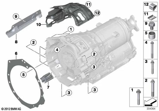 Closing cover for BMW F30, F10, F01N, F02N (OEM 24147604987). Original BMW