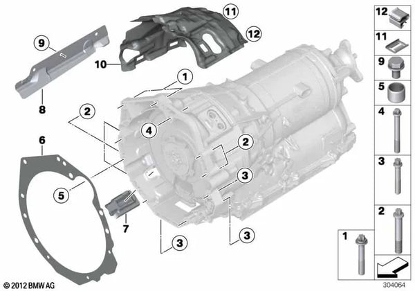 Caperuza de cierre OEM 24147604987 para BMW Serie 3 F30, Serie 5 F10, Serie 7 F01, F02... y más. Original BMW.