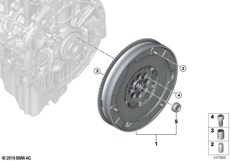 Parafuso sextavado para BMW Série 3 E46 (OEM 11227505573). BMW originais.