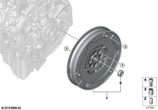Vis hexagonale pour la série BMW 3 E46 (OEM 11227505573). BMW d'origine.