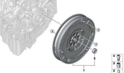 Bimasa Flyer OEM 21207619659 pour BMW E82, E88, E90, E91, E92, E93 (Modèles de série 1 et série 3). BMW d'origine.