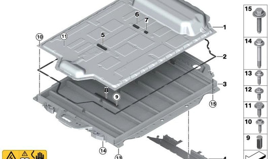 Left acoustic pad for BMW i I20 (OEM 51717300829). Original BMW