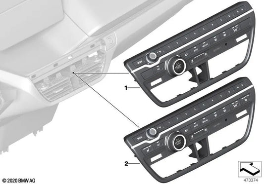 Radio and climate control unit for BMW i I01, I01N (OEM 61315A0A400). Original BMW
