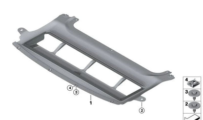 Nut with safety clip OEM 07147330002 for BMW E81, E82, E88, F23, F45, F46, F87, E90, E91, E92, E93, E84, E89 and Mini F57. Original BMW and Mini.