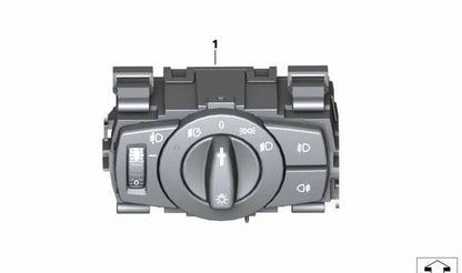 Mando de luces OEM 61319169403 para BMW E82, E88, E90, E91, E84. Interruptor original para control de iluminación. Recambio original BMW.