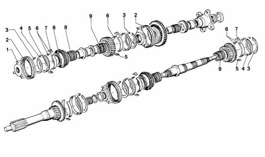 Synchronization manga OEM 23221200754 for BMW E12. Original BMW.