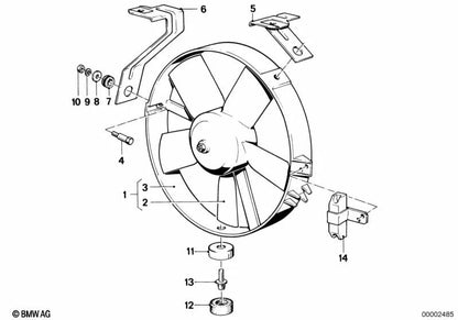 Soporte inferior para BMW Serie 3 E30 (OEM 17401373069). Original BMW