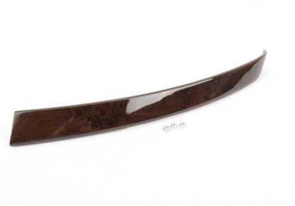 Moldura madera veta de álamo delantera derecha OEM 51416959334 para BMW Serie 5 E60, E61. Original BMW.