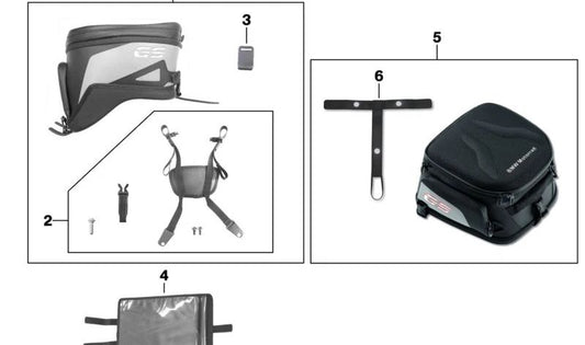 OEM 77452465441 Bag fixing support for BMW Motorrad R1200gs LC, R1250gs, F750gs, F850gs, S1000XR and more compatible models. Original BMW Motorrad.