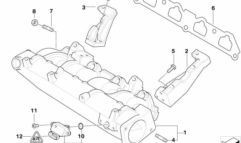 Colector de admisión OEM 11610149327 para MINI R53 (09/2000-11/2006), MINI Cabrio R52 (11/2002-07/2008). Original MINI.
