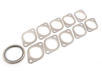 Juego de juntas de culata sin amianto OEM 11120392976 para BMW E60, E61, E63, E64. Compatible con motores específicos de 5 y 6 cilindros. Original BMW.