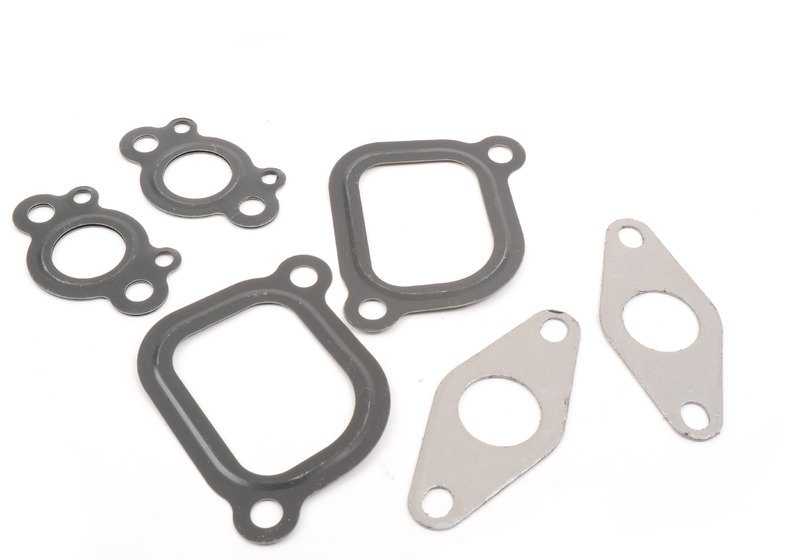 Juego de juntas de culata sin amianto OEM 11120392976 para BMW E60, E61, E63, E64. Compatible con motores específicos de 5 y 6 cilindros. Original BMW.