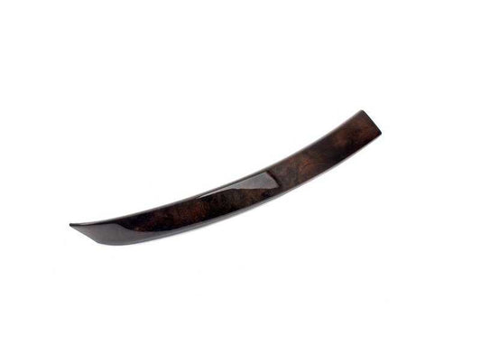 Moldura madera veta de álamo delantera izquierda OEM 51416959333 para BMW Serie 5 E60, E61. Original BMW.