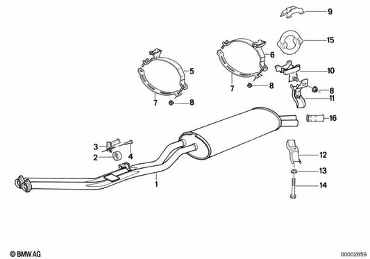 Parafuso de cabeça sextavada para BMW E30 (OEM 18211723715). BMW original