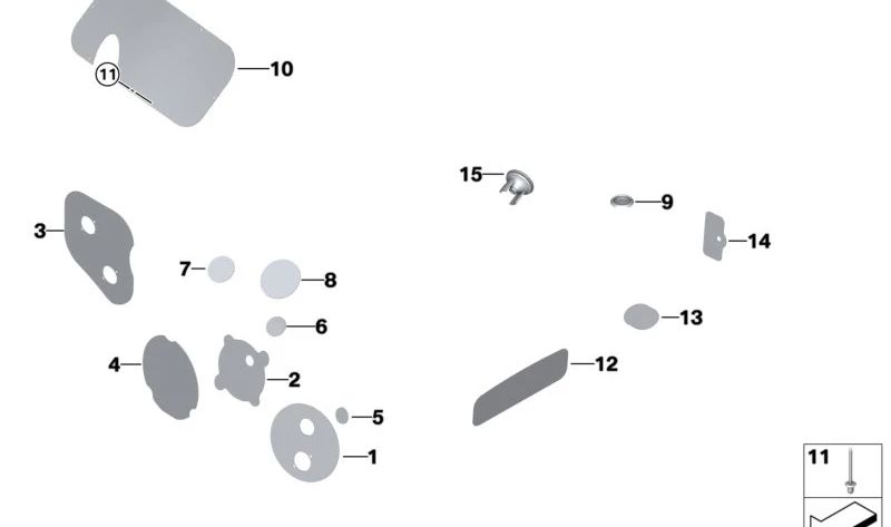 Pasacables para BMW Series 5 E39, 7 E38 Series (OEM 61131371049). BMW original.