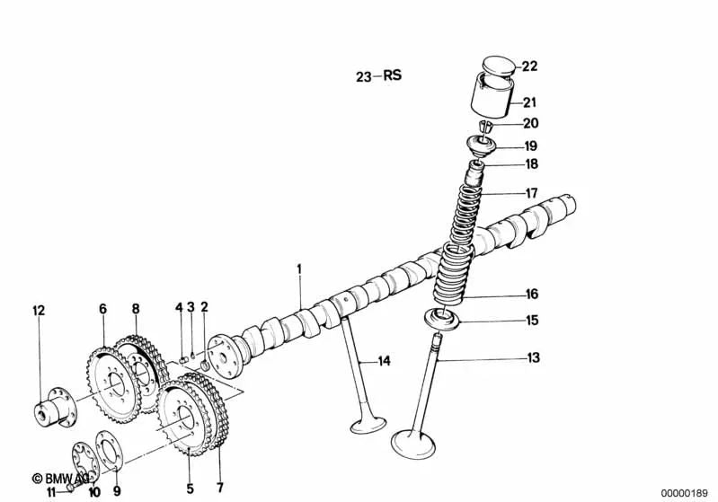 Válvula de admisión para BMW E28, E24, E23 (OEM 11341305435). Original BMW