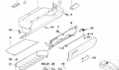 OEM 51168195278 gear lever support for BMW E36. Original BMW.