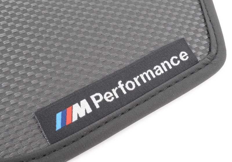 Alfombrillas M Performance traseras OEM 51472365219 para BMW Serie 5 F10, F11, F11 LCI, F10 LCI. Original BMW.