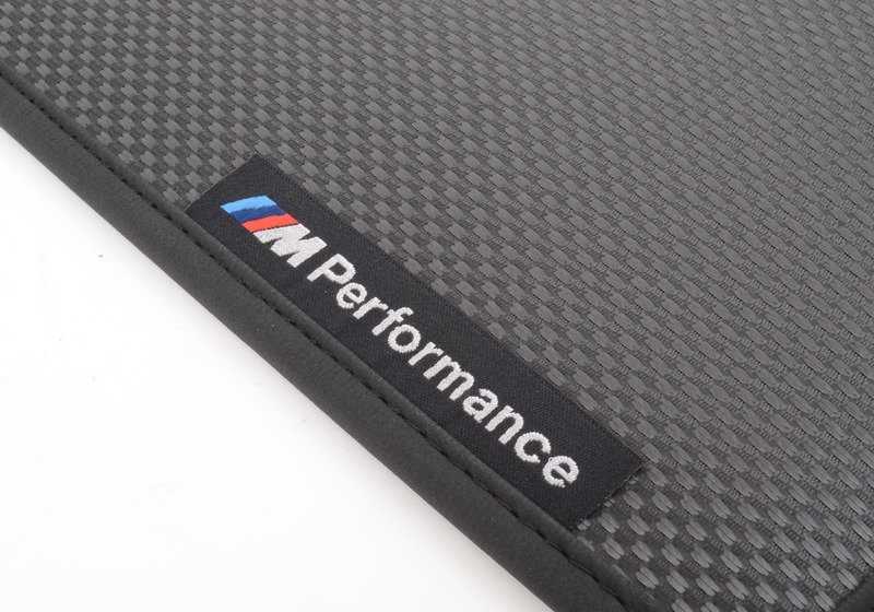 Alfombrillas delanteras M Performance OEM 51472365217 para BMW Serie 5 F10, F11, F10 LCI, F11 LCI. Original BMW.