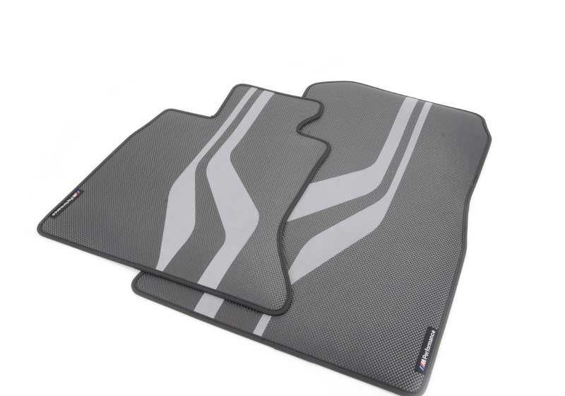 Alfombrillas delanteras M Performance OEM 51472365217 para BMW Serie 5 F10, F11, F10 LCI, F11 LCI. Original BMW.